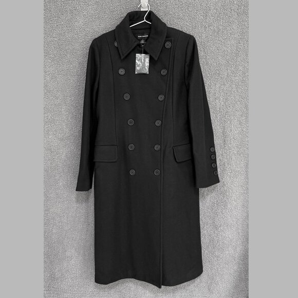 Club Monaco Cinched Waist Insulated Long Wool Coat - Picture 3 of 8